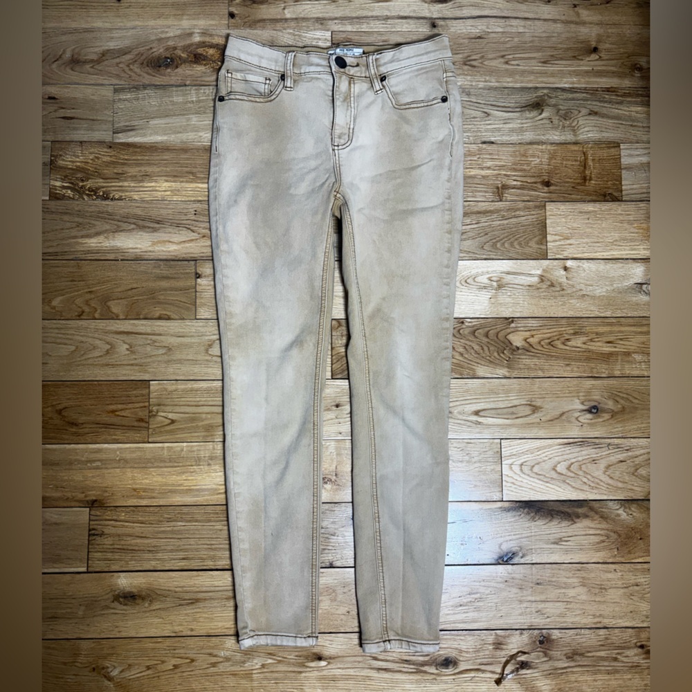 Free People Tan Straight Leg Jeans Women’s [Size 25] Boho Neutral Denim